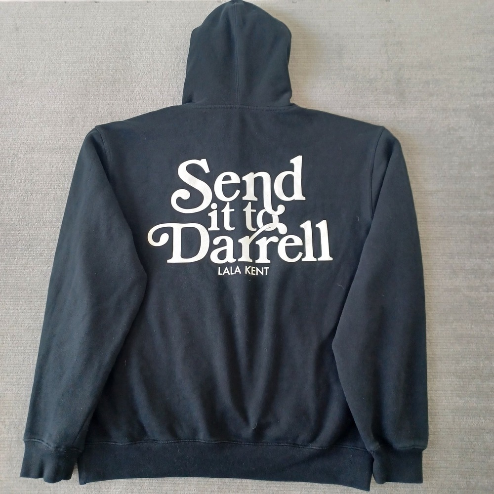 Lala Kent Hoodie Unisex Size Large Black Send It To Darrell Oversize Casual Cozy